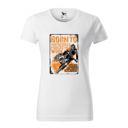 Tricouri enduro - Tricou, idee de cadou, pentru motociclisti de enduro motocross, Born to Motocross Forced to Work