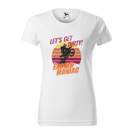 Tricou, idee de cadou, pentru motociclisti de enduro motocross, Enduro Maniac Lets Get Dirty [2]