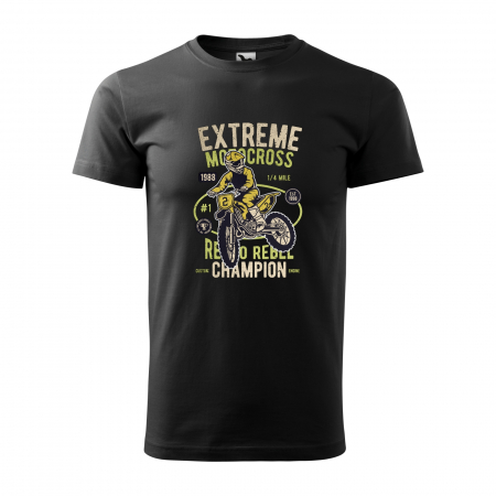 Tricou, idee de cadou, pentru motociclisti de enduro motocross, Extreme Motocross Retro Rebel [1]