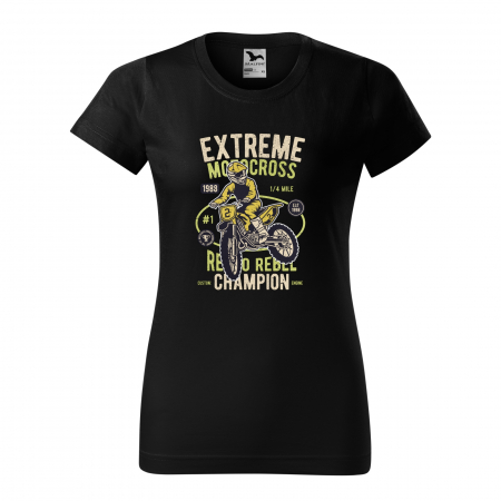 Tricou, idee de cadou, pentru motociclisti de enduro motocross, Extreme Motocross Retro Rebel [3]