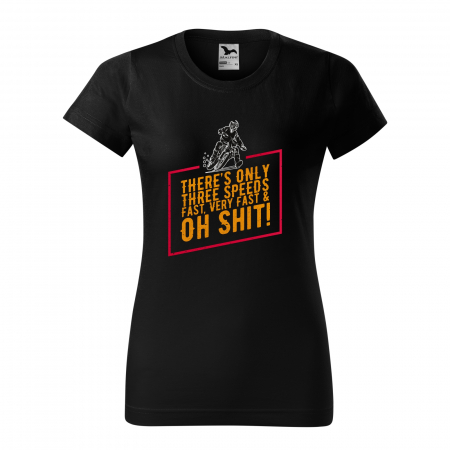 Tricouri enduro - Tricou, idee de cadou, pentru motociclisti de enduro motocross, There Are Only Three Speeds