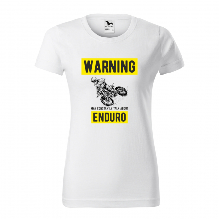 Tricou, idee de cadou, pentru motociclisti de enduro motocross, Warning Always Talk About Enduro [1]