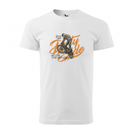 Tricouri enduro - REDUCERE! Tricou de bărbati, marimea S (alb) pentru motociclisti enduro motocross, My Dirty Side