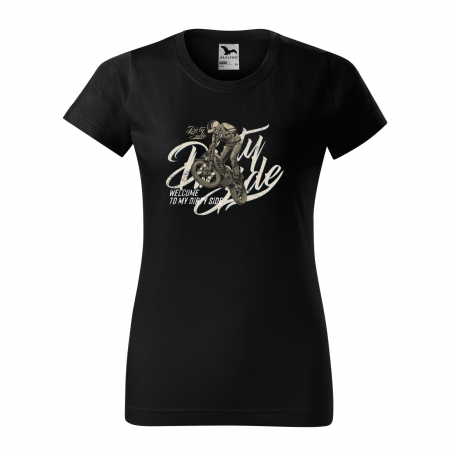 Tricouri enduro - Tricou, idee de cadou, pentru motociclisti de enduro motocross, Welcome to my Dirty Side