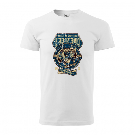 Tricouri skateboard - Tricou, idee de cadou, pentru pasionatii de skateboard, Brooklyn Street Skateboarding