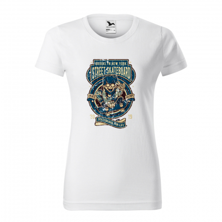 Tricouri skateboard - Tricou, idee de cadou, pentru pasionatii de skateboard, Brooklyn Street Skateboarding