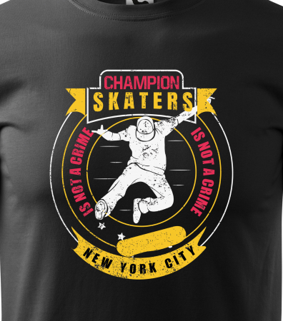 Tricou, idee de cadou, pentru pasionatii de skateboard, Champion Skaters [1]