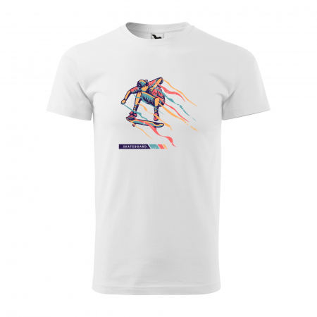 Tricouri skateboard - Tricou, idee de cadou, pentru pasionatii de skateboard, Colorfull Skater