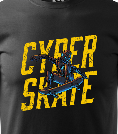 Tricou, idee de cadou, pentru pasionatii de skateboard, Cyberskate [1]