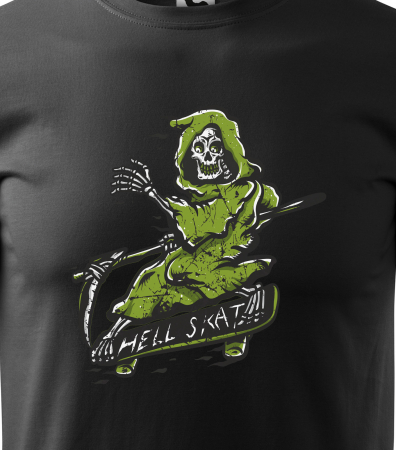 Tricou, idee de cadou, pentru pasionatii de skateboard, Death Hell Skate [1]