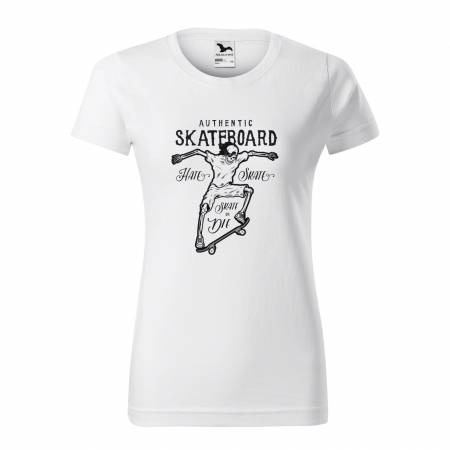 Tricouri skateboard - Tricou, idee de cadou, pentru pasionatii de skateboard, Hate and Skate