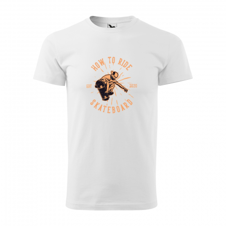 Tricouri skateboard - Tricou, idee de cadou, pentru pasionatii de skateboard, How to Ride Skateboard