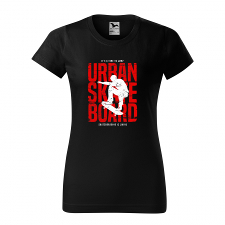 Tricouri skateboard - Tricou, idee de cadou, pentru pasionatii de skateboard, Its Time to Jump Urban Skateboard