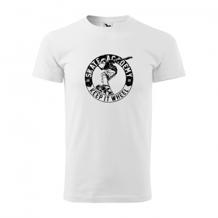 Tricouri skateboard - Tricou, idee de cadou, pentru pasionatii de skateboard, Keep it Wheel Academy