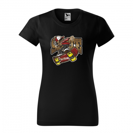 Tricouri skateboard - Tricou, idee de cadou, pentru pasionatii de skateboard, Oldschool Music Skater