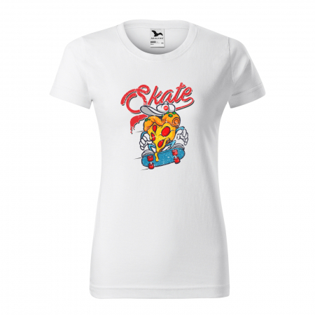 Tricouri skateboard - Tricou, idee de cadou, pentru pasionatii de skateboard, Pizza Lover Skater