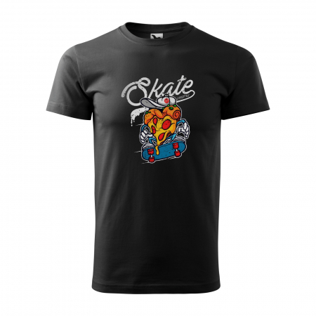 Tricouri skateboard - Tricou, idee de cadou, pentru pasionatii de skateboard, Pizza Lover Skater