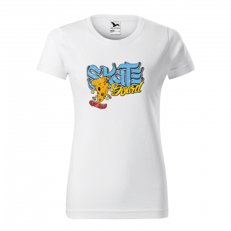 Tricouri skateboard - Tricou, idee de cadou, pentru pasionatii de skateboard, Pizza on SkateBoard