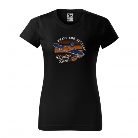 Tricouri skateboard - Tricou, idee de cadou, pentru pasionatii de skateboard, Skate and Destroy