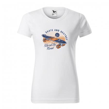 Tricouri skateboard - Tricou, idee de cadou, pentru pasionatii de skateboard, Skate and Destroy