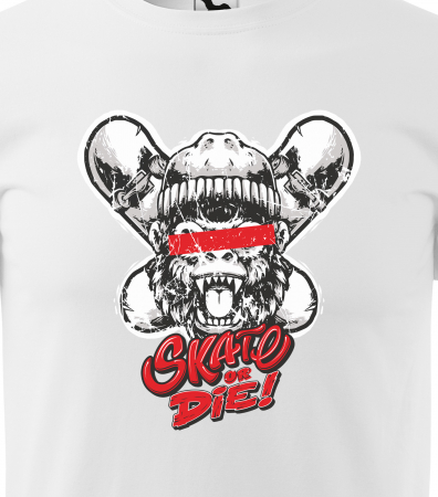 Tricou, idee de cadou, pentru pasionatii de skateboard, Skate Monkey [1]