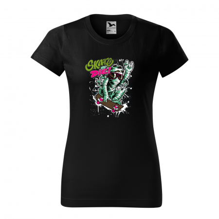 Tricouri skateboard - Tricou, idee de cadou, pentru pasionatii de skateboard, Skate or Die Mummy