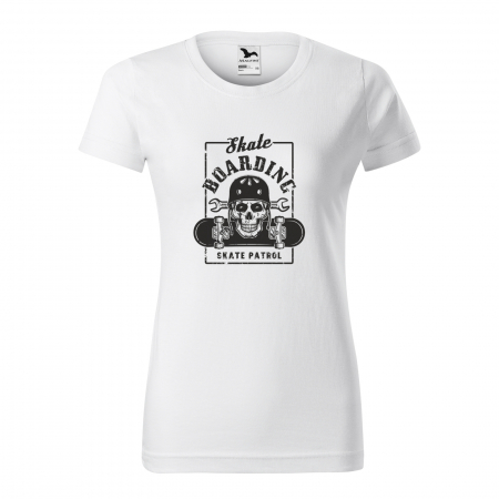 Tricouri skateboard - Tricou, idee de cadou, pentru pasionatii de skateboard, Skate Patrol Skull