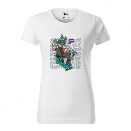 Tricouri skateboard - Tricou, idee de cadou, pentru pasionatii de skateboard, Skate Rabbit