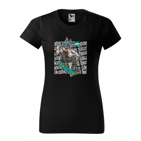 Tricouri skateboard - Tricou, idee de cadou, pentru pasionatii de skateboard, Skate Rabbit