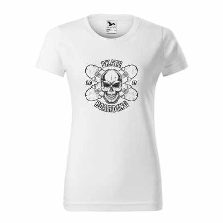 Tricouri skateboard - Tricou, idee de cadou, pentru pasionatii de skateboard, Skate Skull on Boards