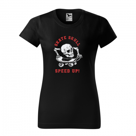 Tricouri skateboard - Tricou, idee de cadou, pentru pasionatii de skateboard, Skate Skull SpeedUp