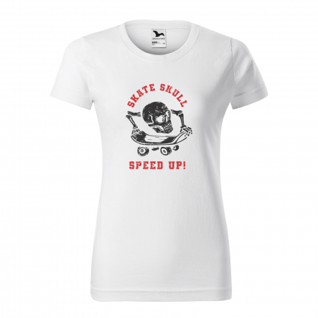 Tricouri skateboard - Tricou, idee de cadou, pentru pasionatii de skateboard, Skate Skull SpeedUp
