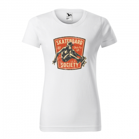 Tricouri skateboard - Tricou, idee de cadou, pentru pasionatii de skateboard, Skate Society Los Angeles