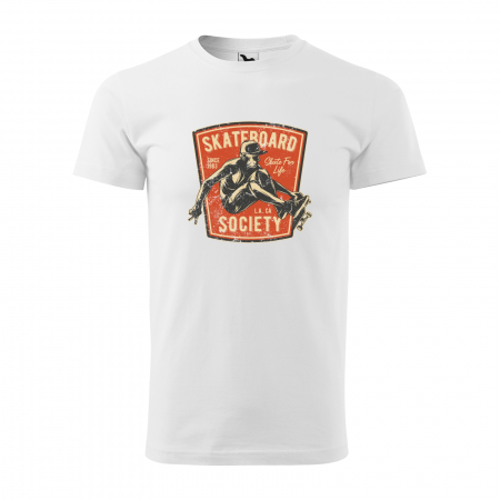 Tricouri skateboard - Tricou, idee de cadou, pentru pasionatii de skateboard, Skate Society Los Angeles