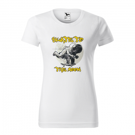 Tricouri skateboard - Tricou, idee de cadou, pentru pasionatii de skateboard, Skate to the Moon