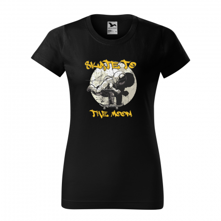 Tricouri skateboard - Tricou, idee de cadou, pentru pasionatii de skateboard, Skate to the Moon
