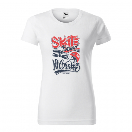 Tricouri skateboard - Tricou, idee de cadou, pentru pasionatii de skateboard, Skateboard no Brakes
