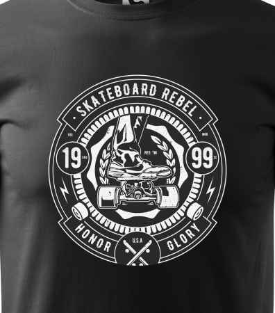 Tricou, idee de cadou, pentru pasionatii de skateboard, Skateboard Rebel [1]