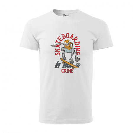 Tricouri skateboard - Tricou, idee de cadou, pentru pasionatii de skateboard, Skateboarding is Not a Crime