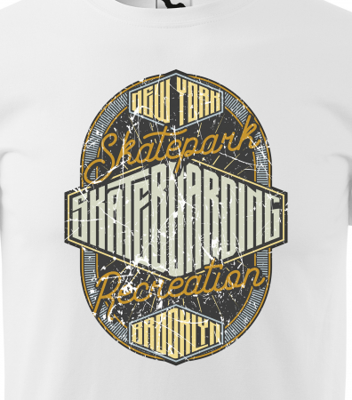 Tricou, idee de cadou, pentru pasionatii de skateboard, SkatePark New York [1]