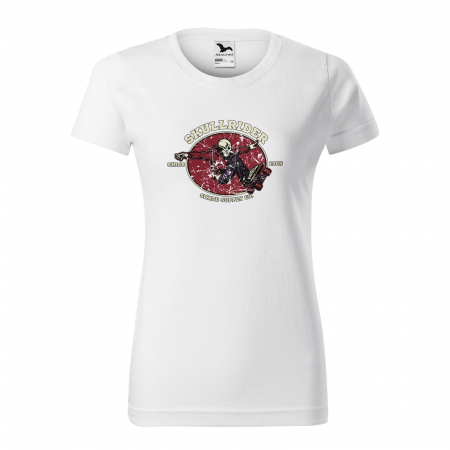 Tricouri skateboard - Tricou, idee de cadou, pentru pasionatii de skateboard, Skull Rider