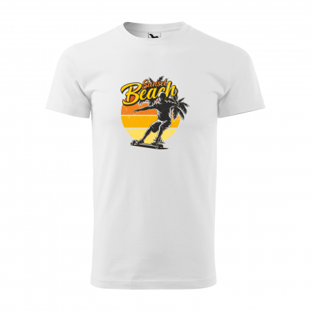 Tricouri skateboard - Tricou, idee de cadou, pentru pasionatii de skateboard, Sunset Beach