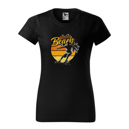 Tricouri skateboard - Tricou, idee de cadou, pentru pasionatii de skateboard, Sunset Beach
