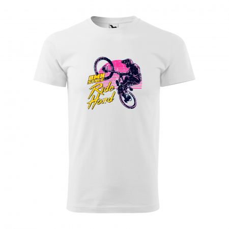 Tricouri biciclisti BMX - Tricou pentru biciclisti BMX, idee de cadou, BMX Style Ride Hard