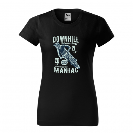 Tricouri biciclisti downhill - Tricou pentru biciclisti de downhill, idee de cadou, Downhill Maniac In Gravity We Trust