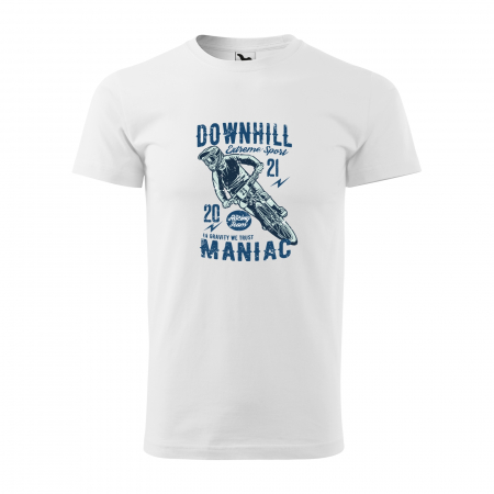 Tricouri biciclisti downhill - Tricou pentru biciclisti de downhill, idee de cadou, Downhill Maniac In Gravity We Trust