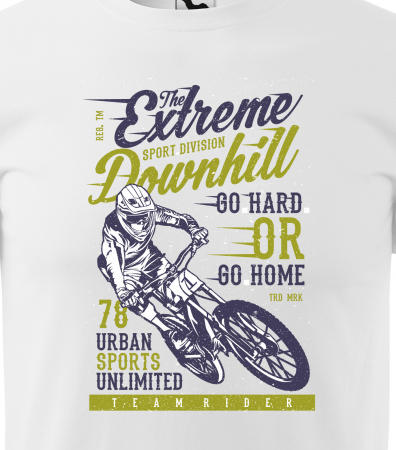 Tricou pentru biciclisti de downhill, idee de cadou, Go Hard Or Go Home [1]