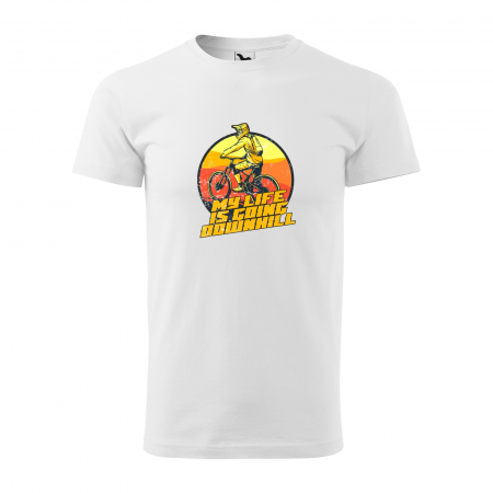 Tricouri biciclisti downhill - Tricou pentru biciclisti de downhill, idee de cadou, My Life Is Going Downhill Fast