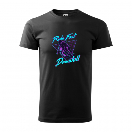 Tricouri biciclisti downhill - Tricou pentru biciclisti de downhill, idee de cadou, Ride Fast Downhill