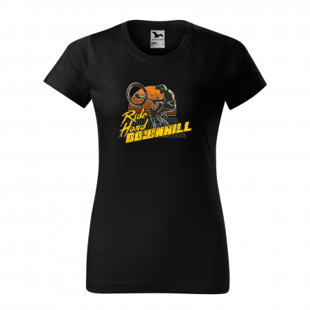 Tricouri biciclisti downhill - Tricou pentru biciclisti de downhill, idee de cadou, Ride Hard Downhill